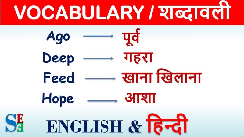 हिंदी में शब्दावली का अर्थ  हिंदी में शब्दार्थ और परिभाषा