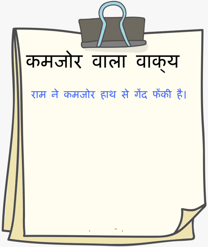 कमजोर शब्द का वाक्य में प्रयोग: उदाहरण सहित
