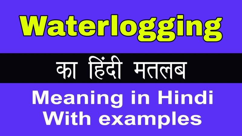 water logging meaning in hindi - Hình 3