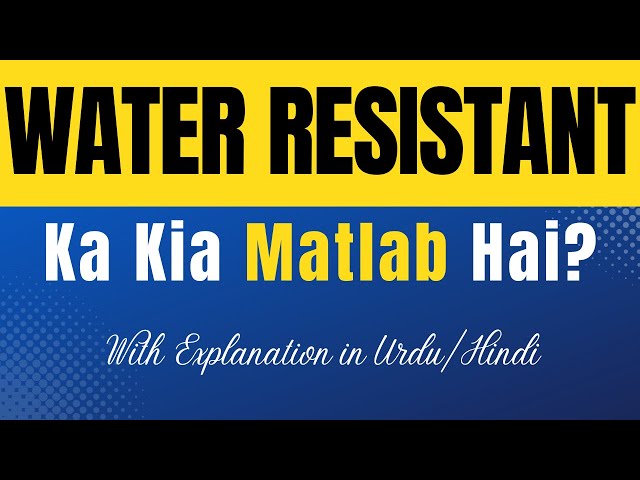 water resistant meaning in hindi 1