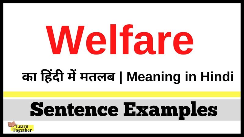 welfare meaning in hindi - Hình 4