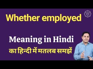whether employed meaning in hindi 2