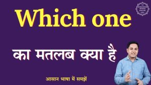 which one meaning in hindi